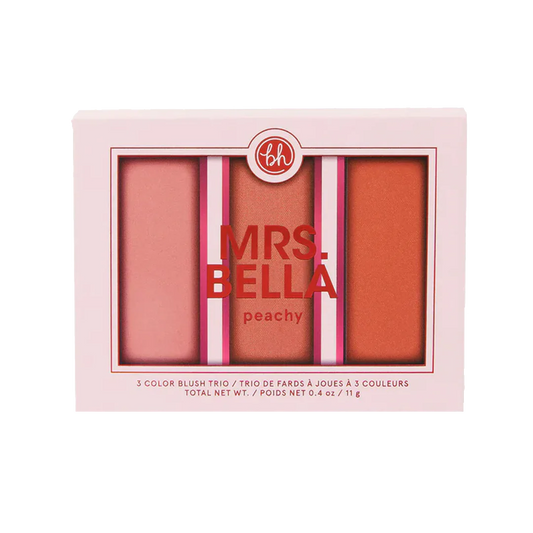 BH Cosmeti+B45cs 3 Color Blush Trio Mrs Bella Rouge Palette - Peachy