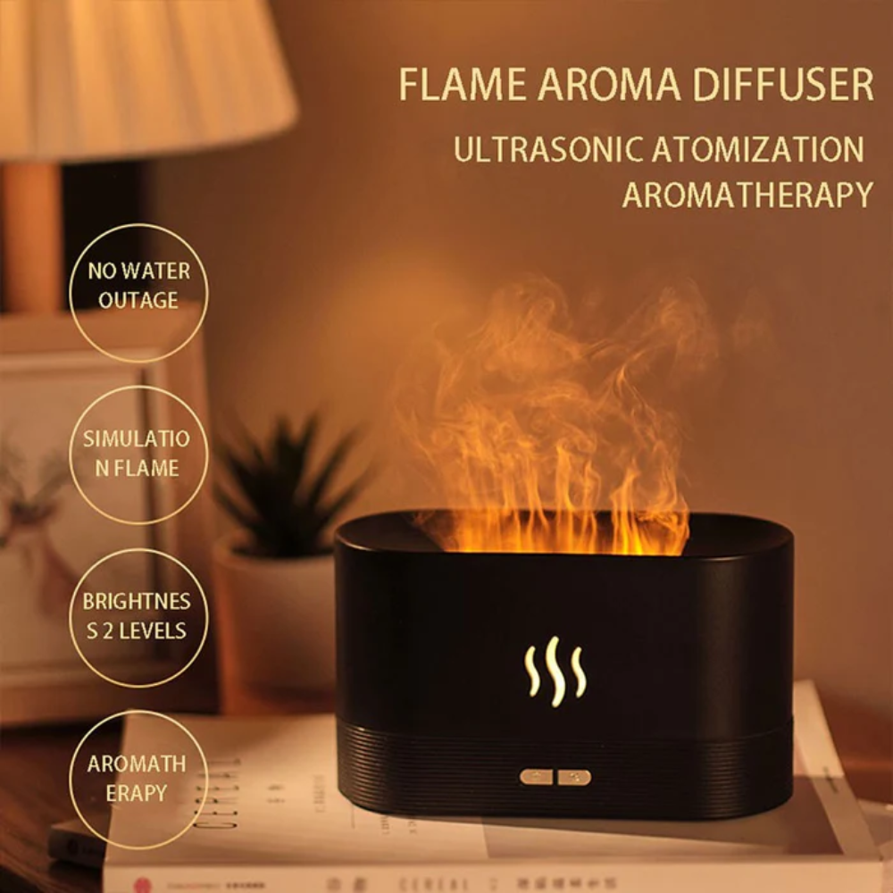 RGB Flame Humidifier and Aroma Diffuser